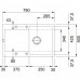 Franke Maris MRG 611, 780x500 mm, Fragranitový drez, vanilka 114.0284.848